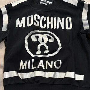 Moschino Black Sweatshirt with Silver Details
